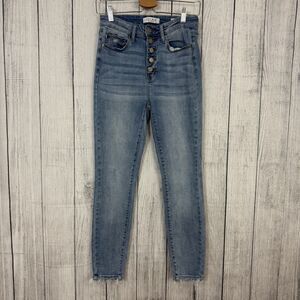 Judy Blue Women's Size 28 Blue Distressed Keeley High Rise Skinny Fit Denim Jean